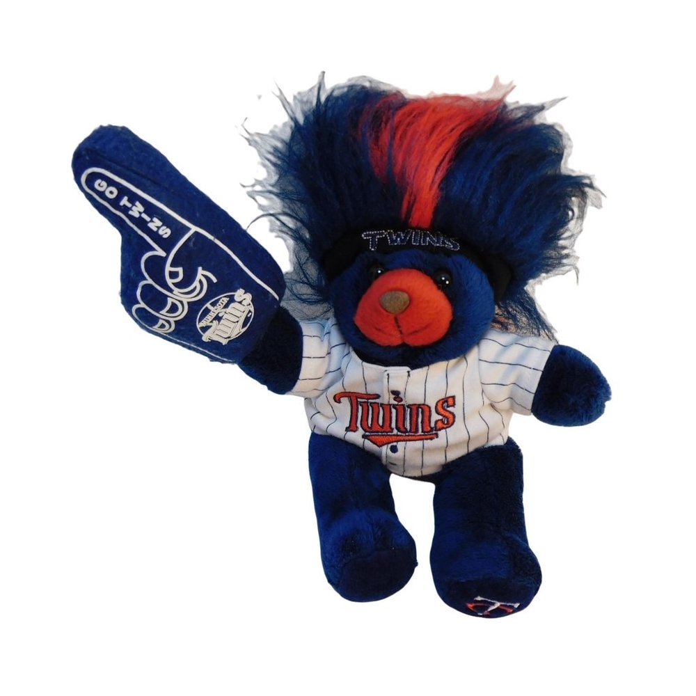 Twins Foam Finger Bear 11" Plush Stuffed Animal Go Twins #1 Fan